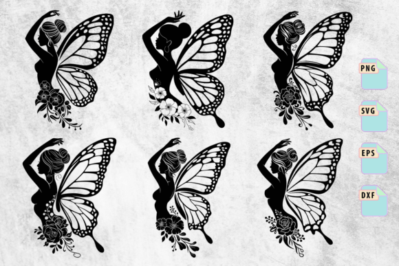 Butterfly Fairy Silhouette SVG Bundle