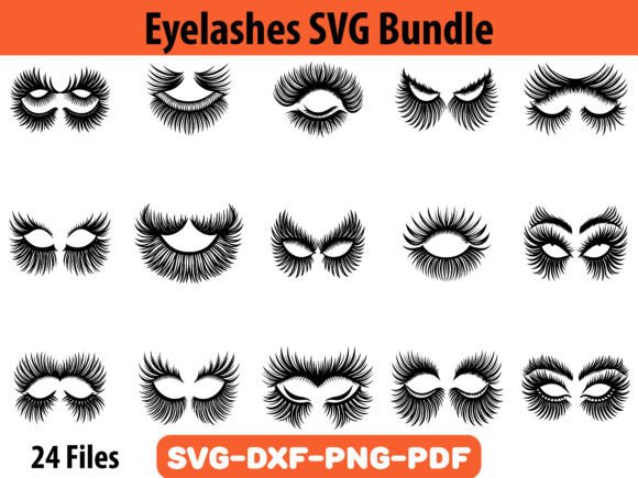 Eyelashes SVG Bundle Lashes SVG