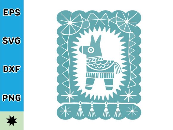 Fiesta Themed Papel Picado SVG Vector