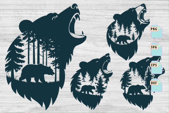 Forest Bear Svg, Mama Bear Svg Bundle