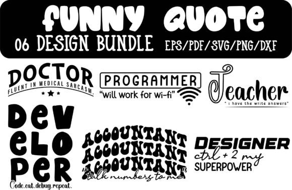 Funny Quote Bundle SVG PNG