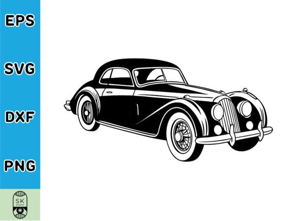 Old School Car SVG Graphic