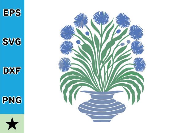 Retro Inspired Floral Abstract Svg
