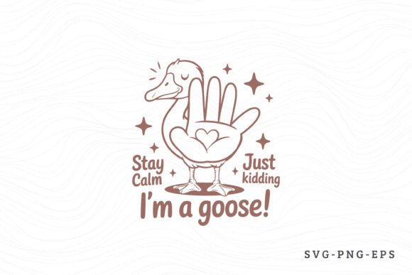 Retro Silly Goose SVG - I Am a Goose