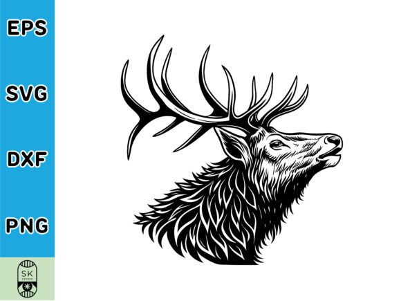 Strange Elk Head SVG Vector Review