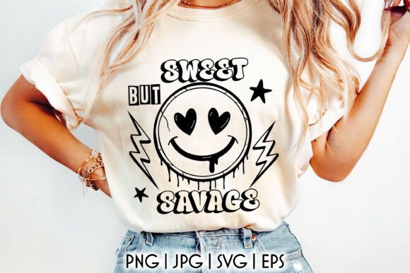Sweet but Savage Snarky Smiley SVG