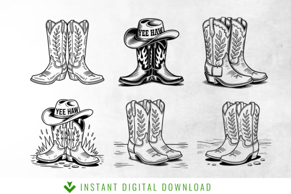 Western Cowboy Boots SVG Bundle